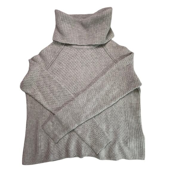 Banana Republic Alpaca Merino Wool Blend Funnel Neck Sweater Gray Small - Picture 1 of 12